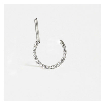 Steel Diamante D Hinged Segment Ring - 1.2mm