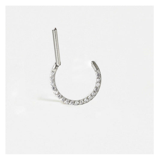 Steel Diamante D Hinged Segment Ring - 1.2mm