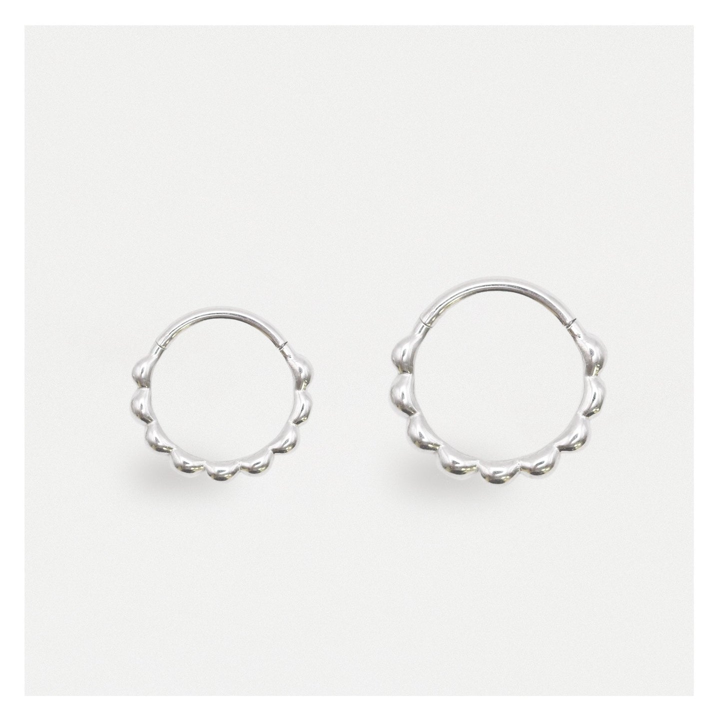 Steel Hinged Bead Segment Ring - 1.2mm