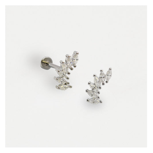 Steel Marquis Majesty Flat Back Stud - Internally Threaded
