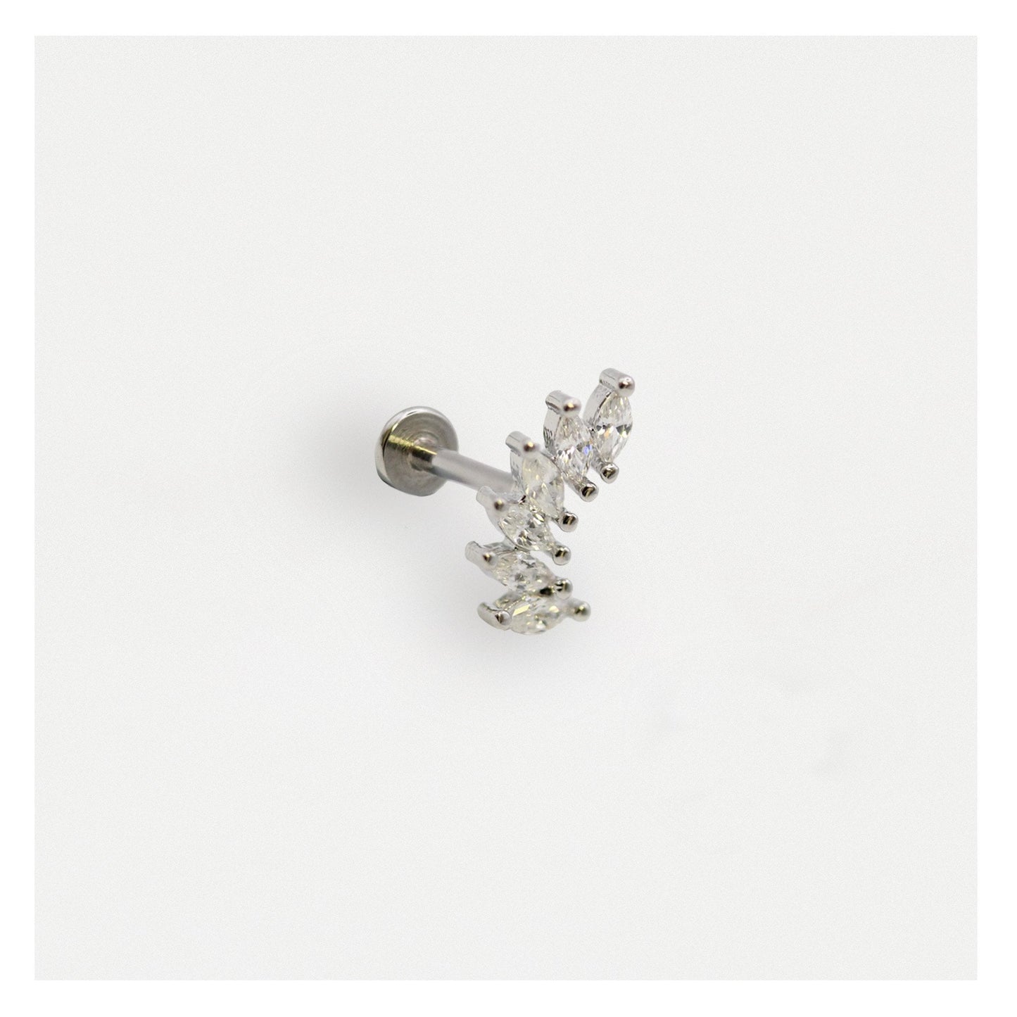 Steel Marquis Majesty Flat Back Stud - Internally Threaded