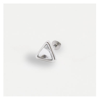 Steel Labret with Pyramid Gem - Internally Threaded