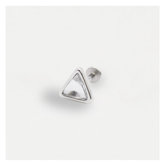 Steel Labret with Pyramid Gem - Internally Threaded
