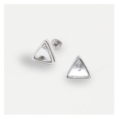 Steel Labret with Pyramid Gem - Internally Threaded