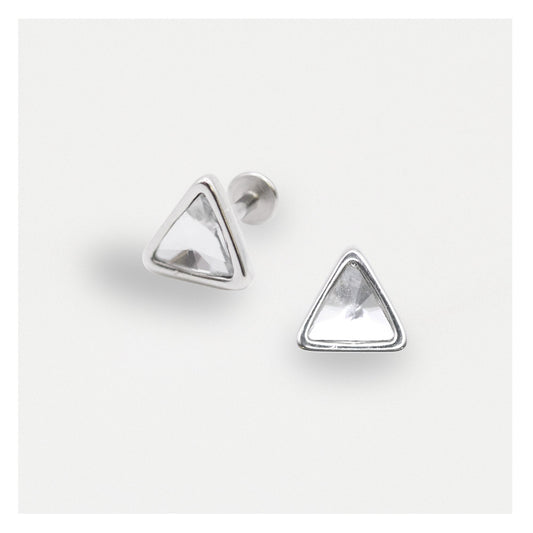 Steel Labret with Pyramid Gem - Internally Threaded