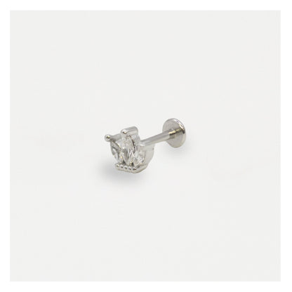 Steel Labret with a Noble Crown - Internally Threaded