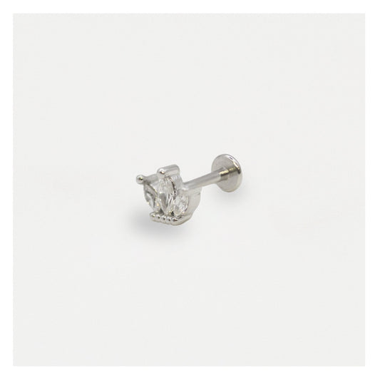 Steel Labret with a Noble Crown - Internally Threaded