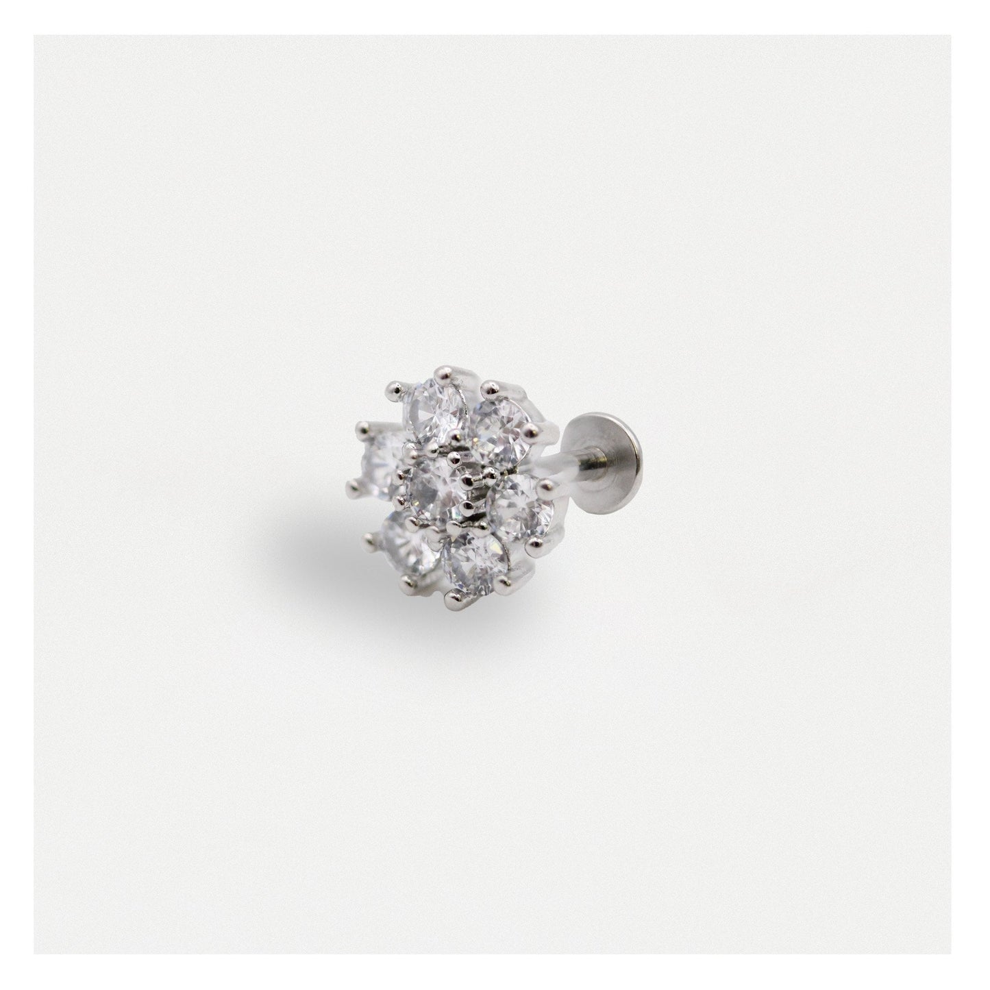 Steel Flower Bomb Labret - Internally Threaded