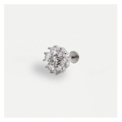 Steel Flower Bomb Labret - Internally Threaded