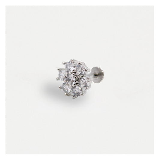 Steel Flower Bomb Labret - Internally Threaded