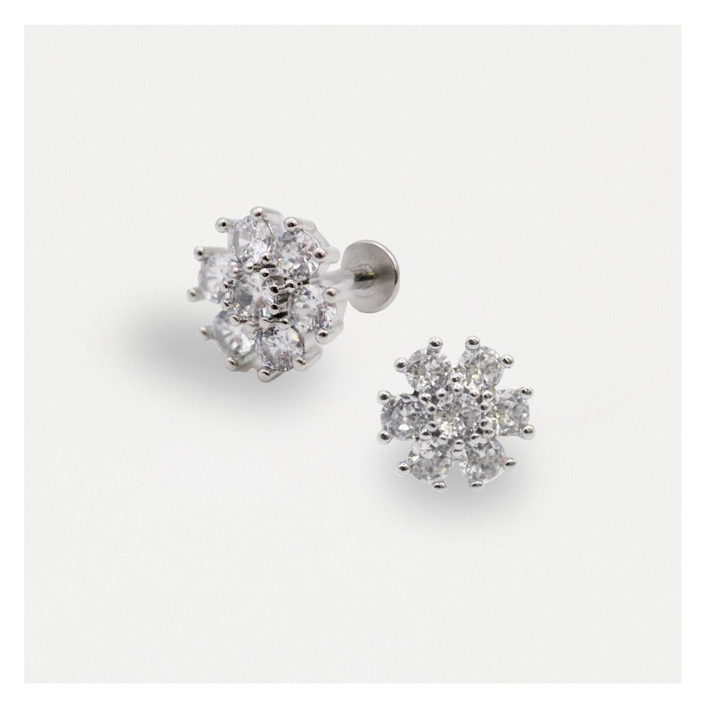 Steel Flower Bomb Labret - Internally Threaded