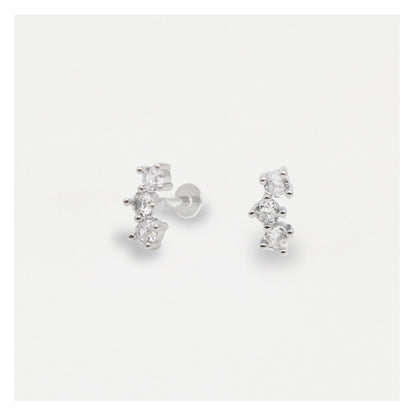 Steel Baby Bling Trio Flat Back - Internally Threaded