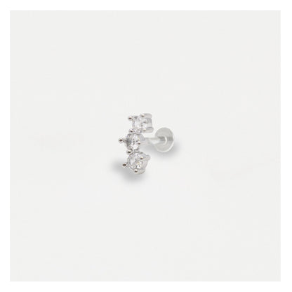 Steel Baby Bling Trio Flat Back - Internally Threaded