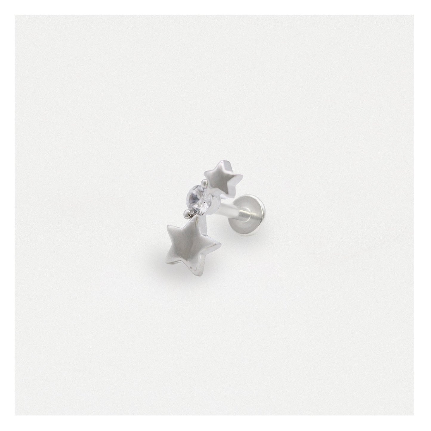 Steel Gypsy Star Labret - internally threaded