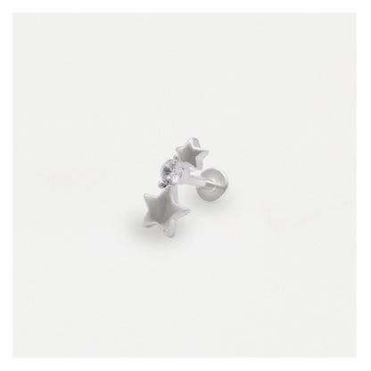 Steel Gypsy Star Labret - internally threaded