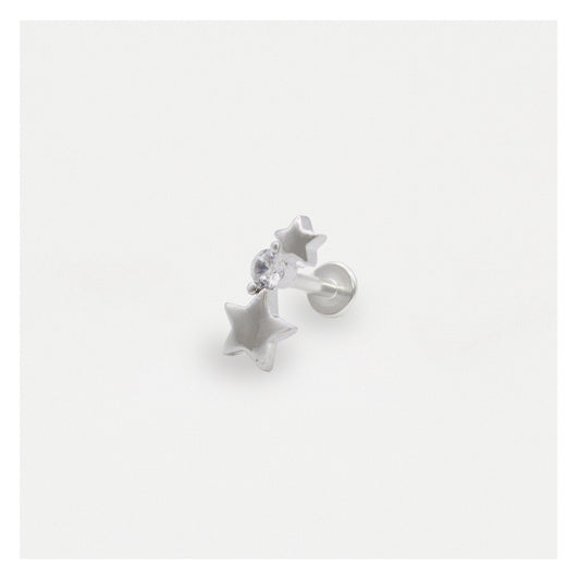 Steel Gypsy Star Labret - internally threaded