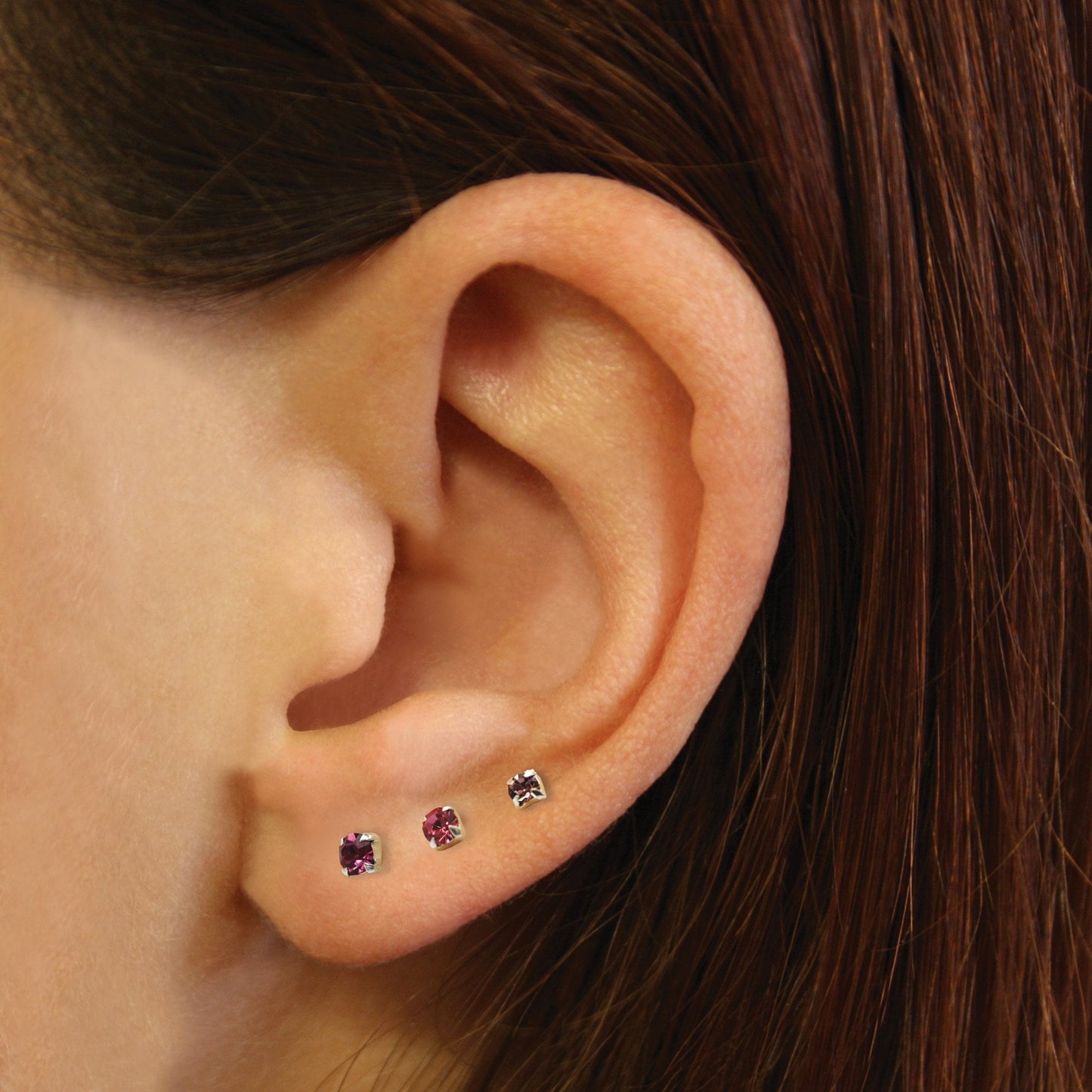 Silver Classic Round Ear Studs - 3mm