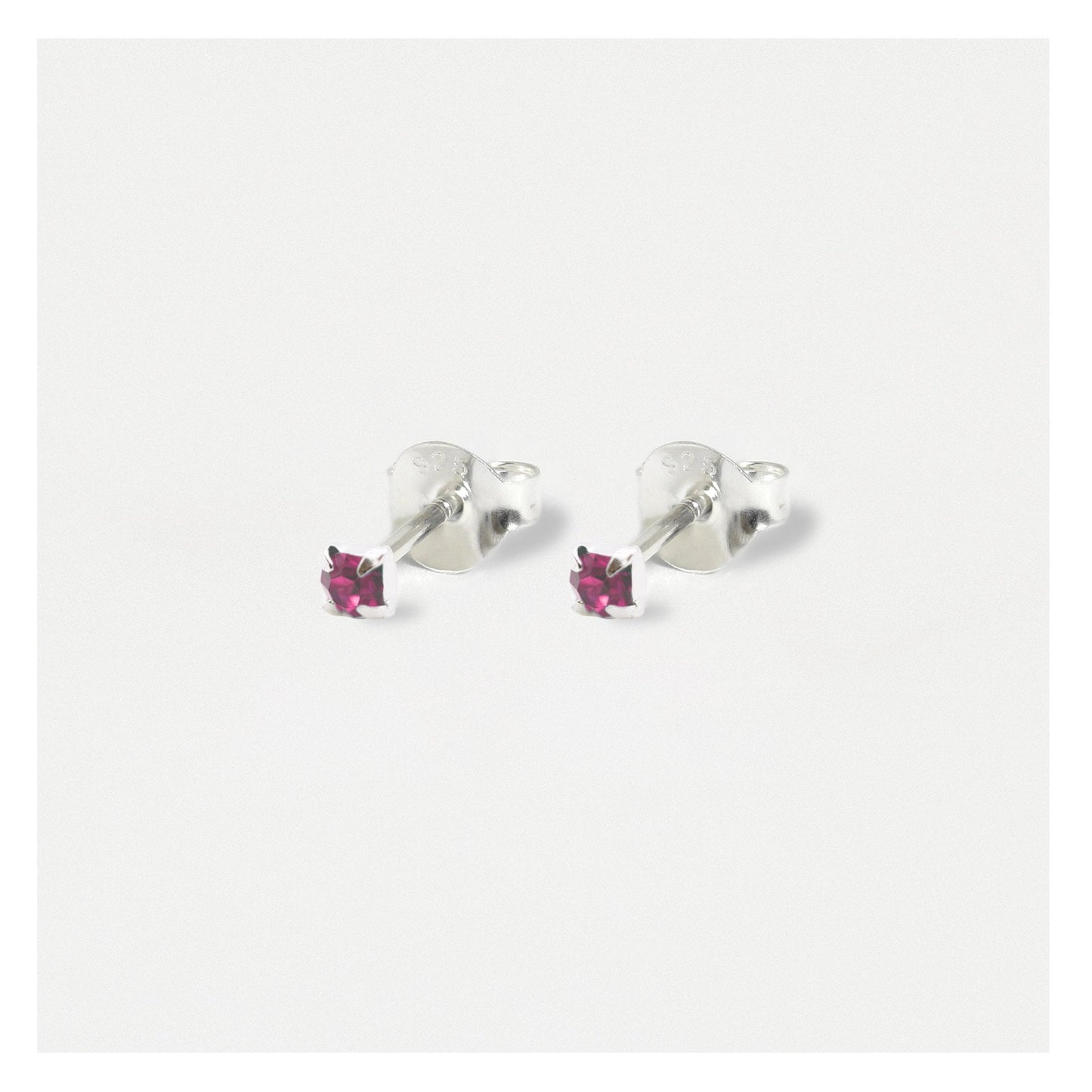 Silver Classic Round Ear Studs - 3mm