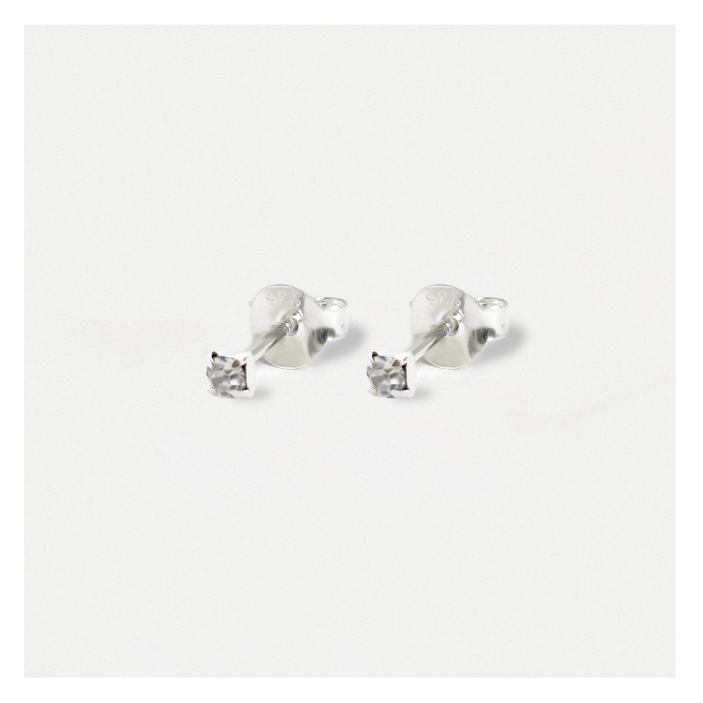 Silver Classic Round Ear Studs - 3mm