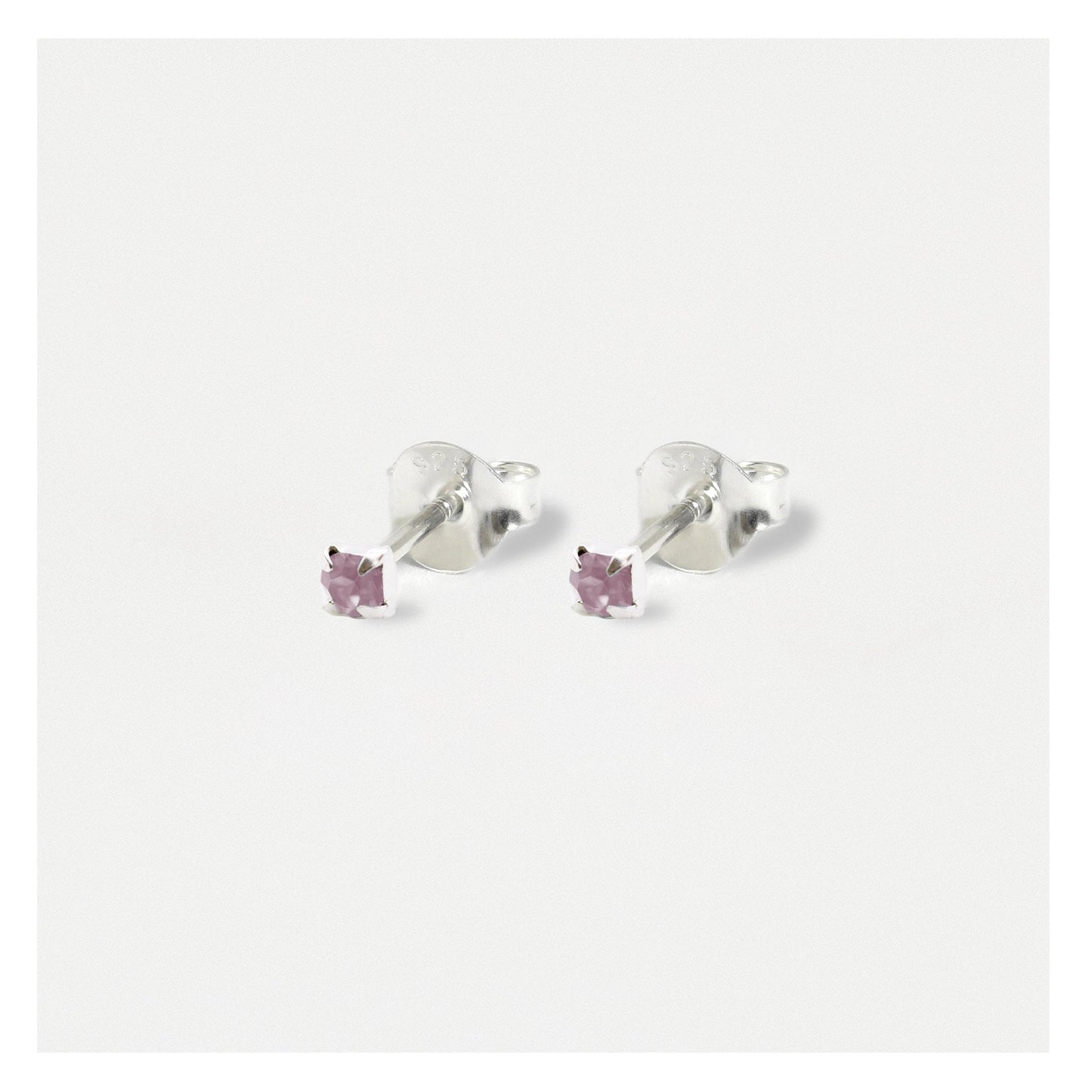 Silver Classic Round Ear Studs - 3mm