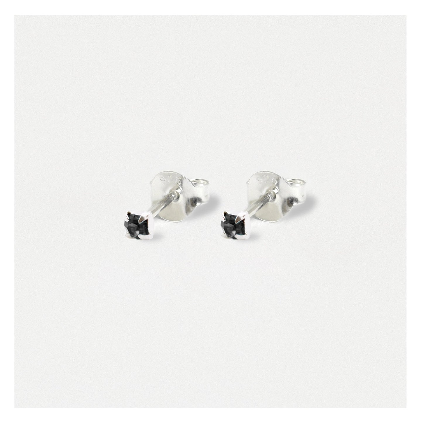 Silver Classic Round Ear Studs - 3mm