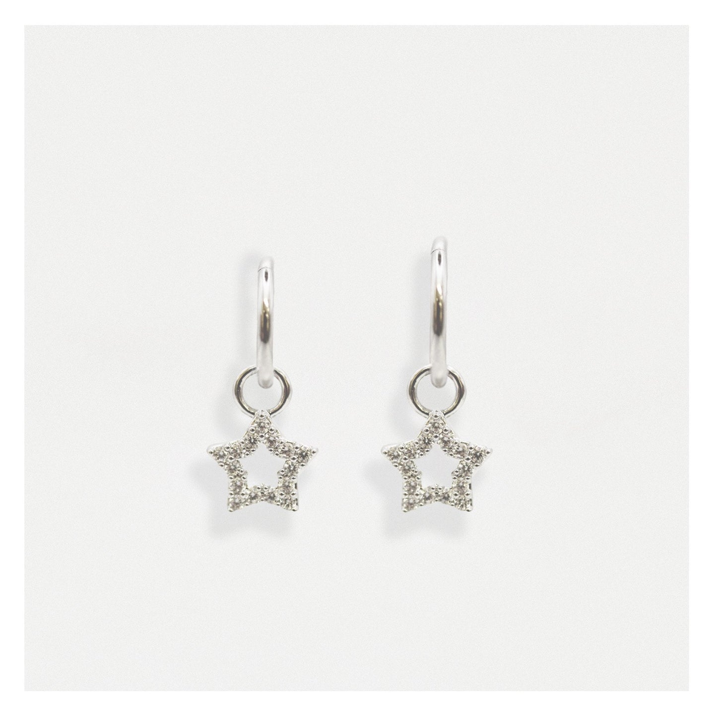 Steel Hinged Segment Ring with Icy Star Dangle - 1.2mm