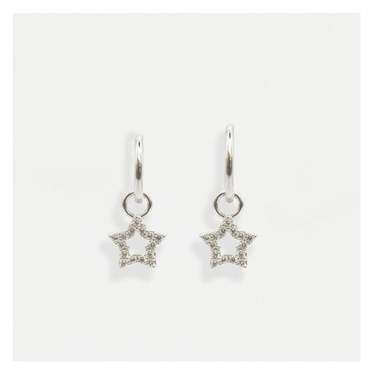 Steel Hinged Segment Ring with Icy Star Dangle - 1.2mm