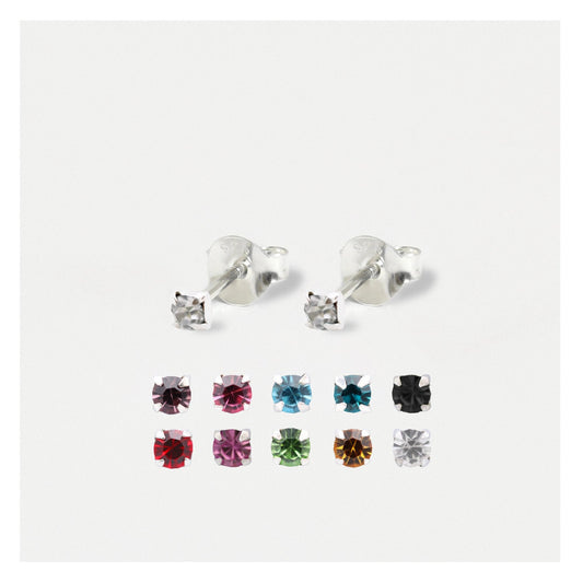 Silver Classic Round Ear Studs - 3mm