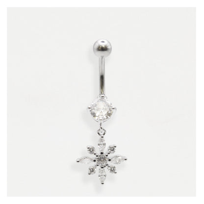 Steel Frosty Snowflake Belly Bar