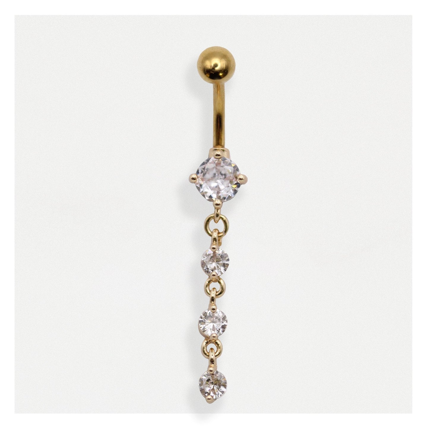 PVD Gold Steel Megan Belly Bar