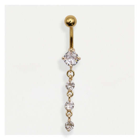 PVD Gold Steel Megan Belly Bar