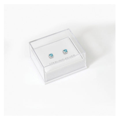 Boxed Silver Classic Round Ear Studs - 3mm