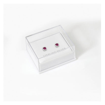Boxed Silver Classic Round Ear Studs - 3mm