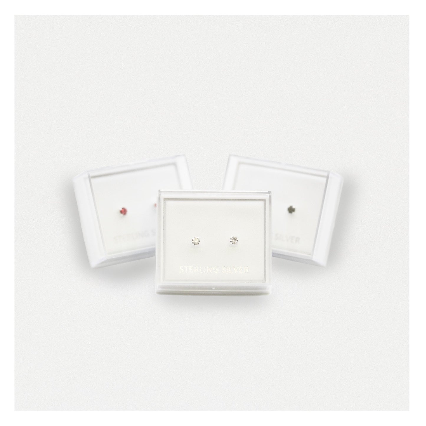 Boxed Silver Classic Round Ear Studs - 3mm