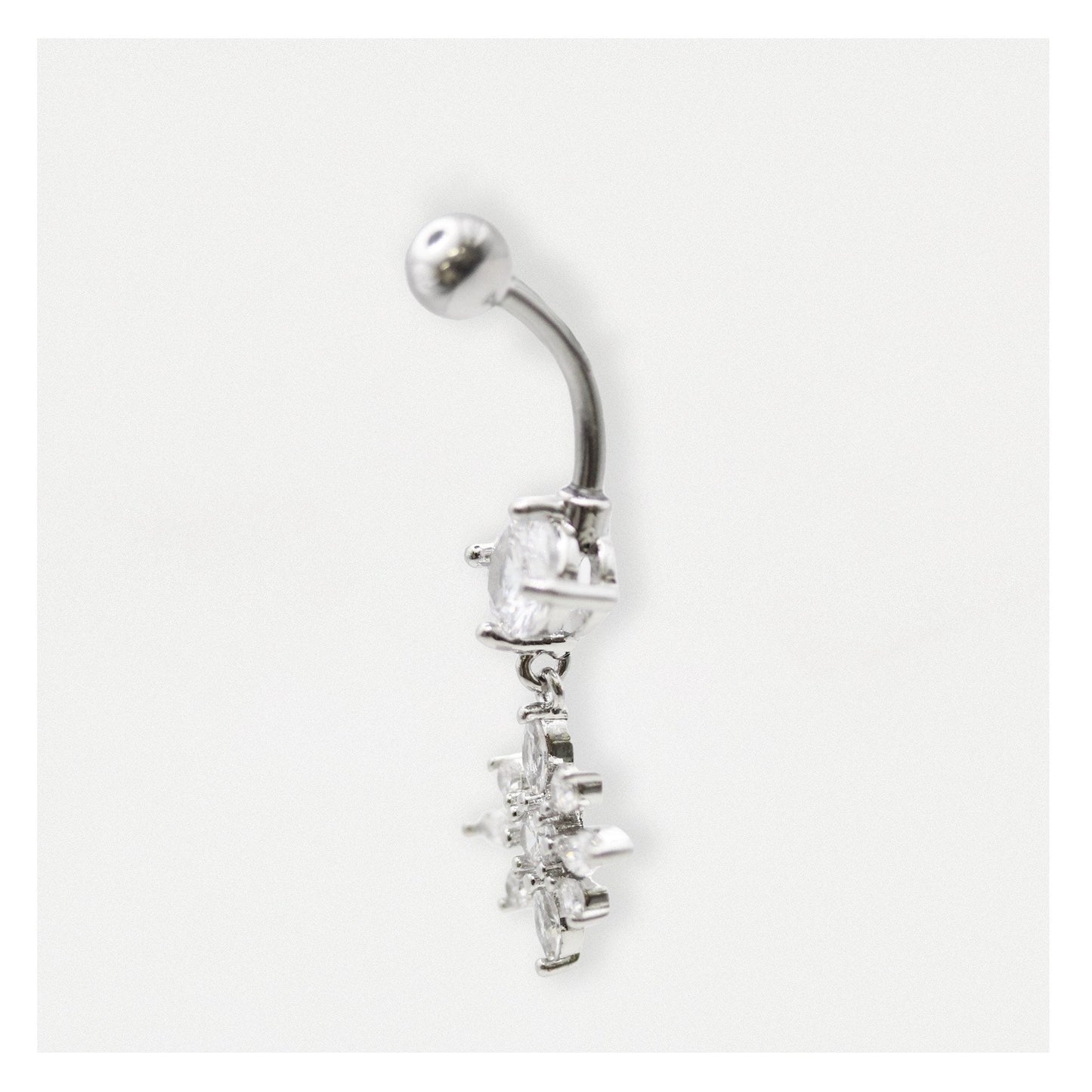 Steel Frosty Snowflake Belly Bar