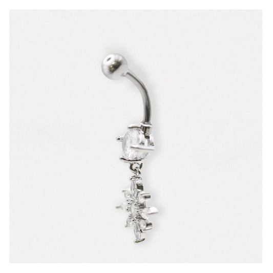 Steel Frosty Snowflake Belly Bar
