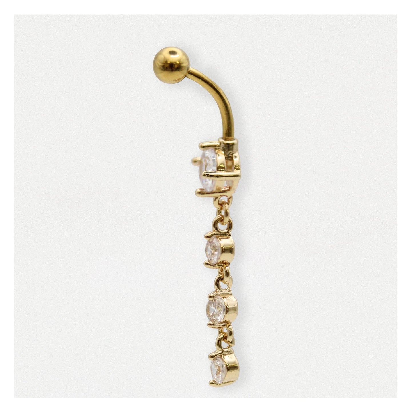 PVD Gold Steel Megan Belly Bar