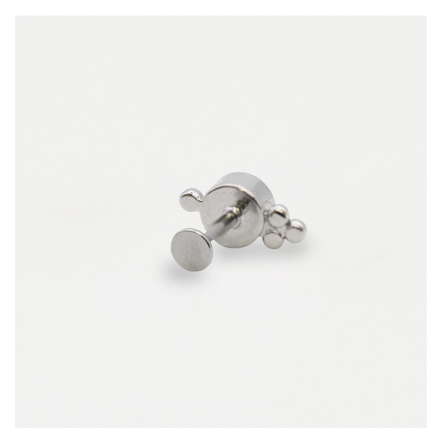 Steel Labret with Bezel Trinity - Internally Threaded