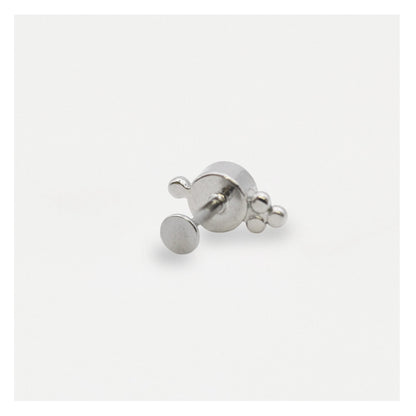Steel Labret with Bezel Trinity - Internally Threaded