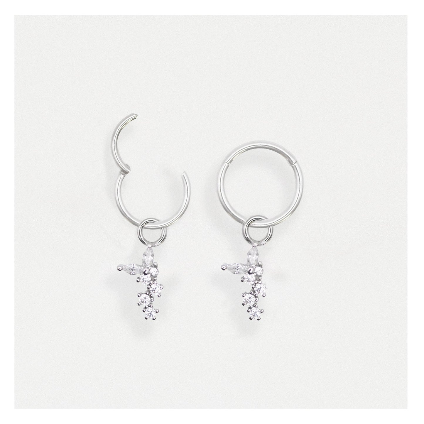 Steel Diamante Dazzle Segment Ring - 1.2mm
