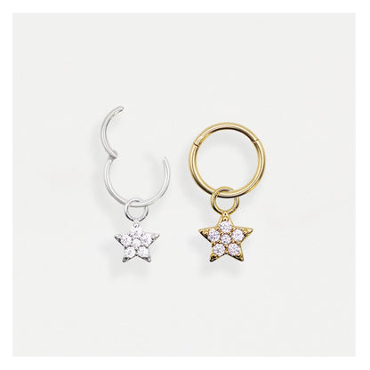 Steel Galaxy Gem Hinged Clicker - 1.2mm