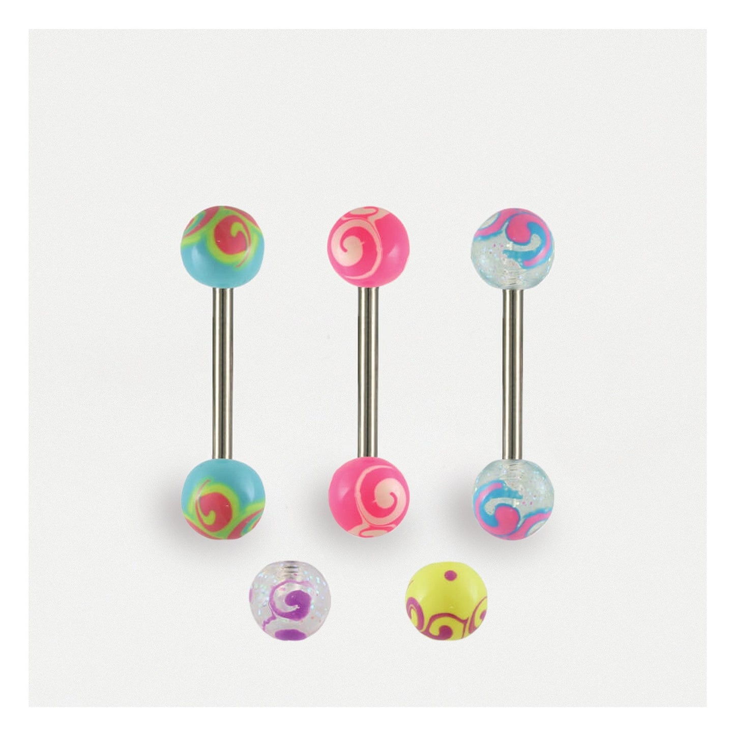 Swirly Acrylic Tongue Bar