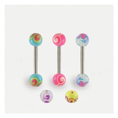 Swirly Acrylic Tongue Bar