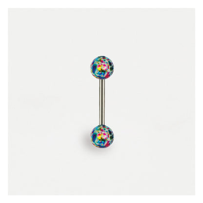 Foil Effect Straight Barbell