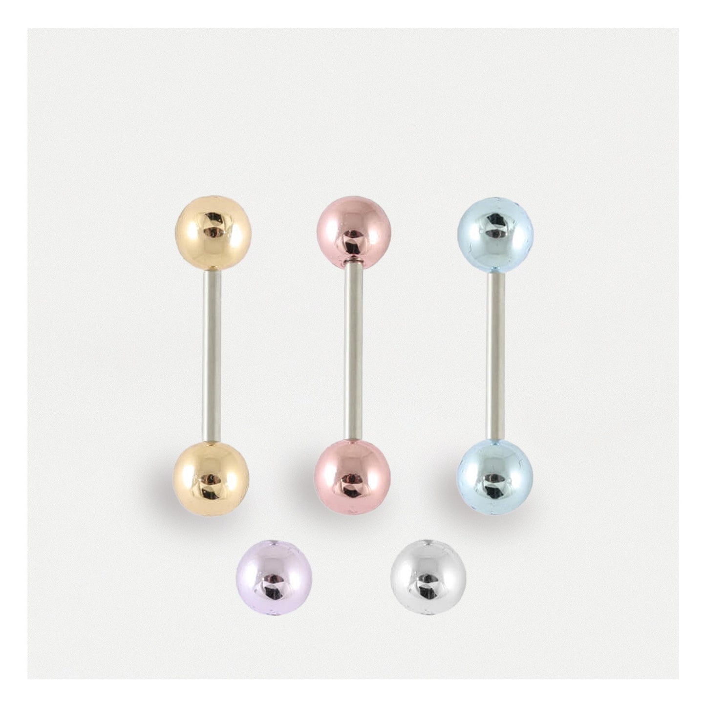 Metallic Effect Straight Barbell