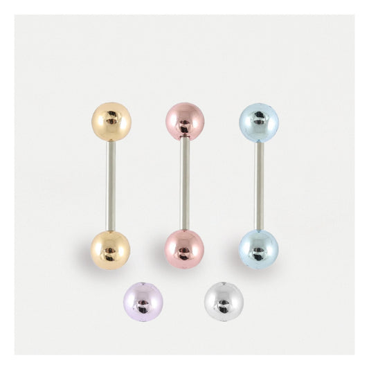 Metallic Effect Straight Barbell