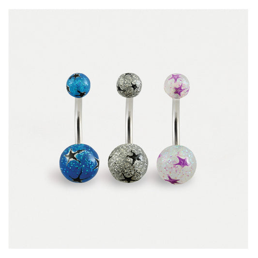 Glitter Stars Belly Bar