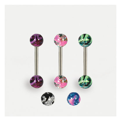 Glitter Swirl Straight Barbell