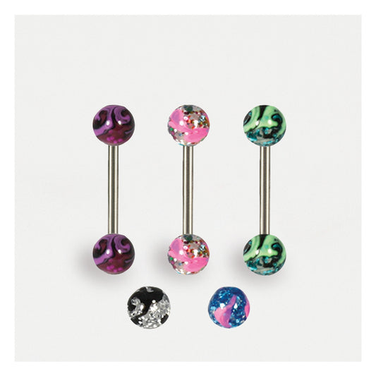 Glitter Swirl Straight Barbell