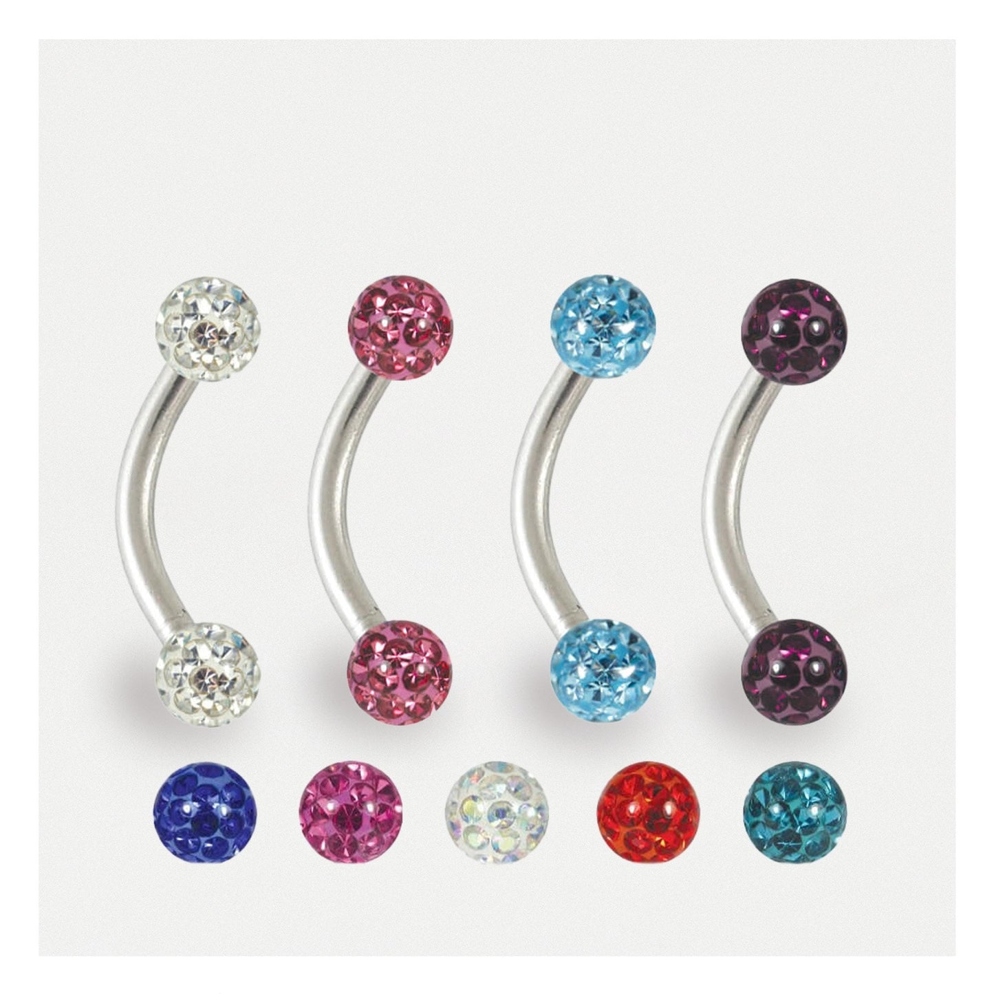 Steel Disco Curved Barbell - 1.2mm